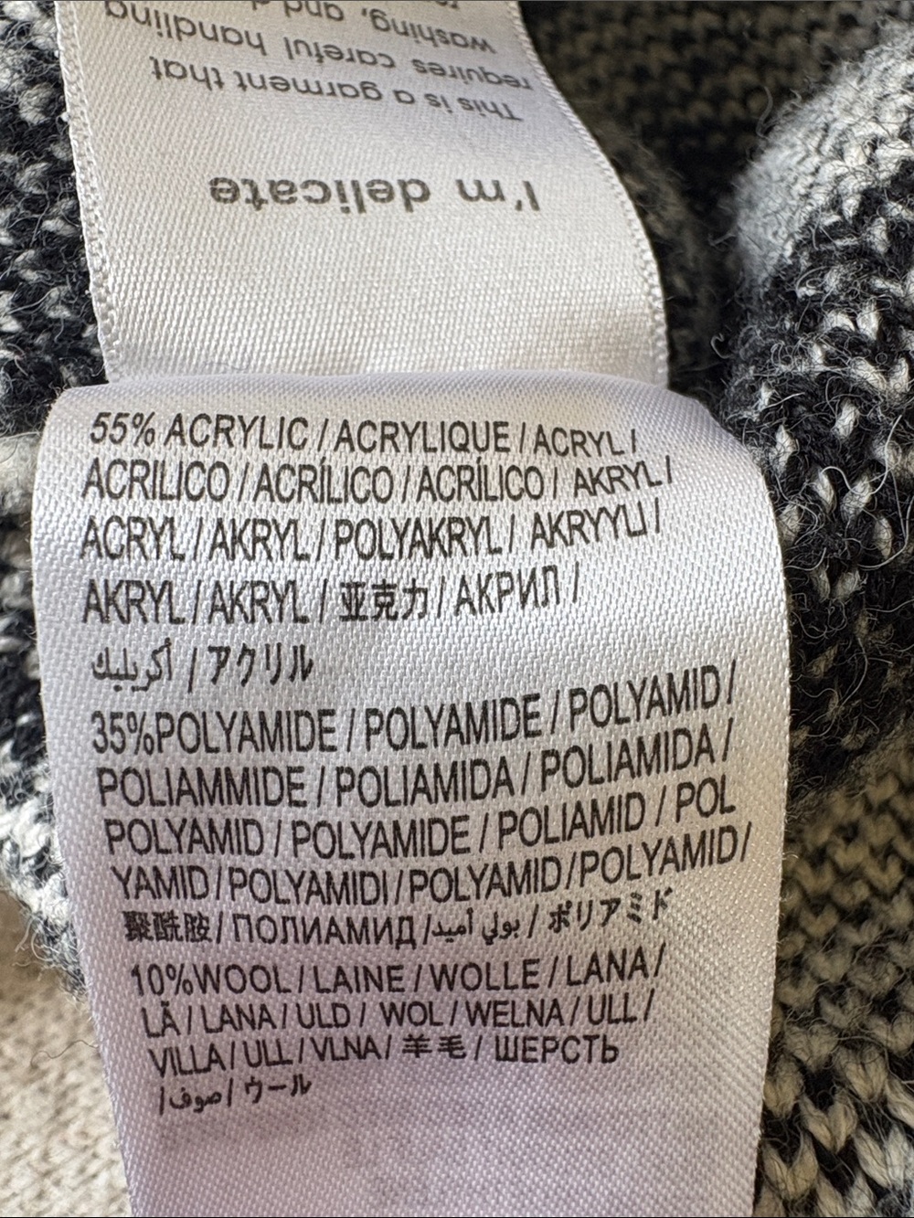 FARM Rio Deco Knit Sweater Black & White Size Medium - Picture 11 of 11